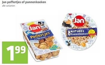 Aanbiedingen Jan poffertjes of pannenkoeken - Jan - Geldig van 30/03/2017 tot 05/04/2017 bij Attent