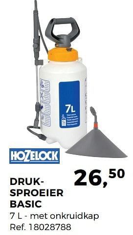 Aanbiedingen Druksproeier basic met onkruidkap - Hozelock - Geldig van 04/04/2017 tot 02/05/2017 bij Supra Bazar