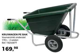 Aanbiedingen Kruiwagen pe bak - Huismerk - Supra Bazar - Geldig van 04/04/2017 tot 02/05/2017 bij Supra Bazar