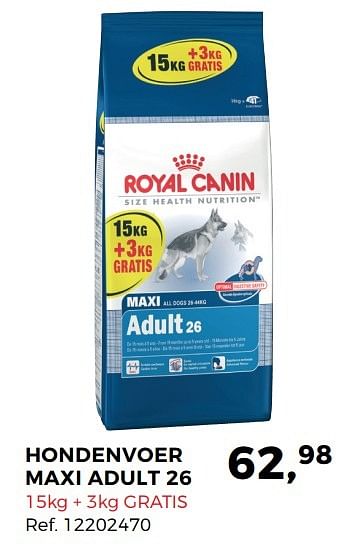 Aanbiedingen Hondenvoer maxi adult 26 - Royal Canin - Geldig van 04/04/2017 tot 02/05/2017 bij Supra Bazar