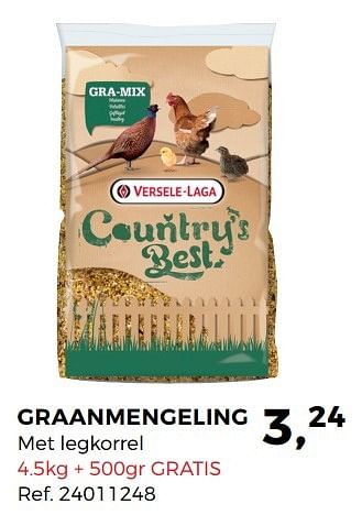 Aanbiedingen Graanmengeling - Versele-Laga - Geldig van 04/04/2017 tot 02/05/2017 bij Supra Bazar