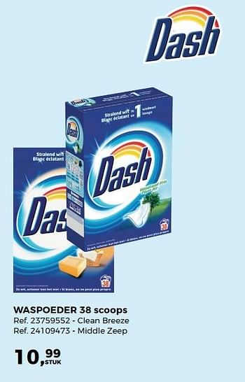 Aanbiedingen Waspoeder 38 scoops - Dash - Geldig van 04/04/2017 tot 02/05/2017 bij Supra Bazar