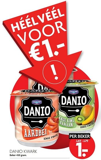 Aanbiedingen Danio kwark - Danio - Geldig van 02/04/2017 tot 08/04/2017 bij Deka Markt
