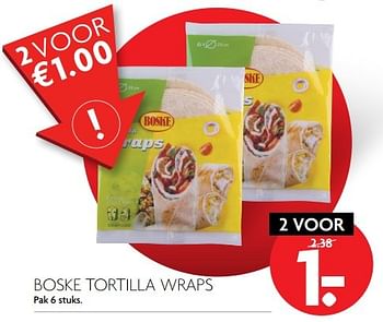 Aanbiedingen Boske tortilla wraps - Boske - Geldig van 02/04/2017 tot 08/04/2017 bij Deka Markt