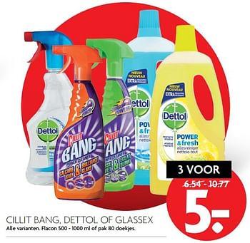 Aanbiedingen Cillit bang, dettol of glassex - Huismerk - Deka Markt - Geldig van 02/04/2017 tot 08/04/2017 bij Deka Markt