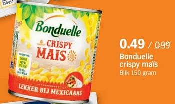 Aanbiedingen Bonduelle crispy maïs - Bonduelle - Geldig van 03/04/2017 tot 09/04/2017 bij Albert Heijn