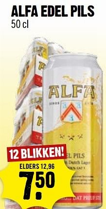 Aanbiedingen Alfa edel pils - Alfa - Geldig van 02/04/2017 tot 08/04/2017 bij Dirk III