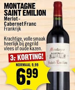 Aanbiedingen Montagne saint émilion - Rode wijnen - Geldig van 02/04/2017 tot 08/04/2017 bij Dirk III