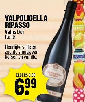 Aanbiedingen Valpolicella ripasso - Rode wijnen - Geldig van 02/04/2017 tot 08/04/2017 bij Dirk III