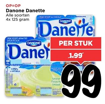Aanbiedingen Danone danette - Danone - Geldig van 02/04/2017 tot 08/04/2017 bij Vomar