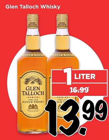 Aanbiedingen Glen talloch whisky - Glen Talloch - Geldig van 02/04/2017 tot 08/04/2017 bij Vomar
