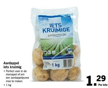 Aanbiedingen Aardappel iets kruimig - Huismerk - Lidl - Geldig van 03/04/2017 tot 08/04/2017 bij Lidl