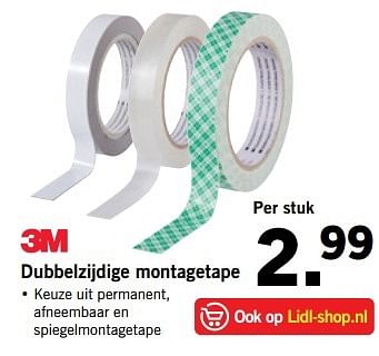 Aanbiedingen Dubbelzijdige montagetape - 3M - Geldig van 03/04/2017 tot 08/04/2017 bij Lidl