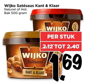 Aanbiedingen Wijko satésaus kant + klaar - Wijko - Geldig van 02/04/2017 tot 08/04/2017 bij Vomar