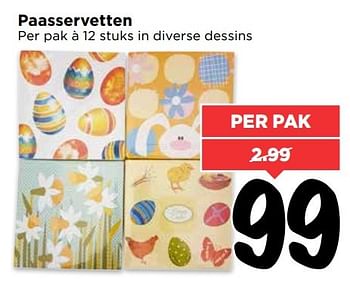 Aanbiedingen Paasservetten - Huismerk Vomar - Geldig van 02/04/2017 tot 08/04/2017 bij Vomar