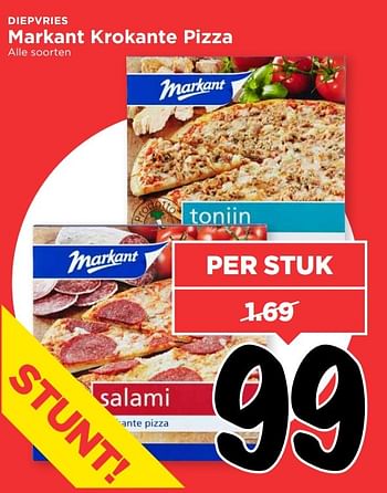 Aanbiedingen Markant krokante pizza - Markant - Geldig van 02/04/2017 tot 08/04/2017 bij Vomar
