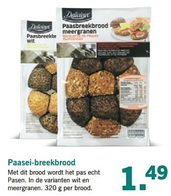 Aanbiedingen Paasei-breekbrood - Delicieux - Geldig van 03/04/2017 tot 08/04/2017 bij Lidl