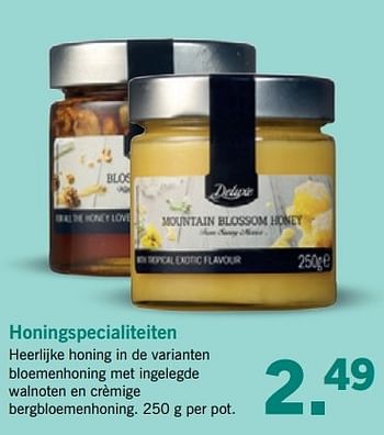 Aanbiedingen Honingspecialiteiten - Deluxe - Geldig van 03/04/2017 tot 08/04/2017 bij Lidl