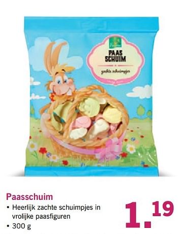 Aanbiedingen Paasschuim - Huismerk - Lidl - Geldig van 03/04/2017 tot 08/04/2017 bij Lidl
