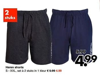Aanbiedingen Heren shorts - Huismerk - Wibra - Geldig van 10/04/2017 tot 22/04/2017 bij Wibra