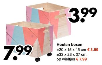 Aanbiedingen Houten boxen - Huismerk - Wibra - Geldig van 10/04/2017 tot 22/04/2017 bij Wibra