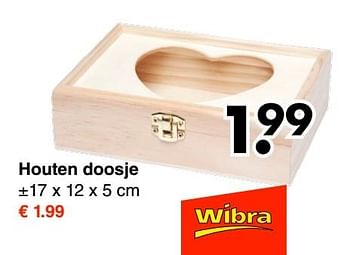 Aanbiedingen Houten doosje - Huismerk - Wibra - Geldig van 10/04/2017 tot 22/04/2017 bij Wibra
