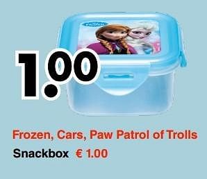 Aanbiedingen Snackbox - Huismerk - Wibra - Geldig van 10/04/2017 tot 22/04/2017 bij Wibra