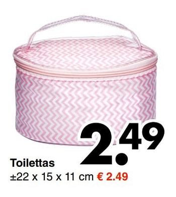 Aanbiedingen Toilettas - Huismerk - Wibra - Geldig van 10/04/2017 tot 22/04/2017 bij Wibra