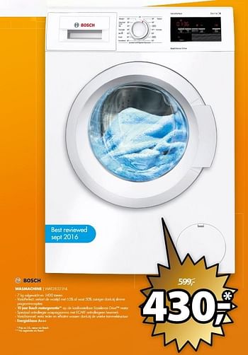 Aanbiedingen Bosch wasmachine wat28321nl - Bosch - Geldig van 03/04/2017 tot 09/04/2017 bij Expert
