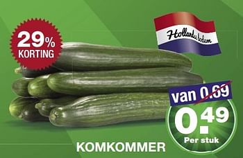 Aanbiedingen Komkommer - Huismerk - Aldi - Geldig van 03/04/2017 tot 08/04/2017 bij Aldi