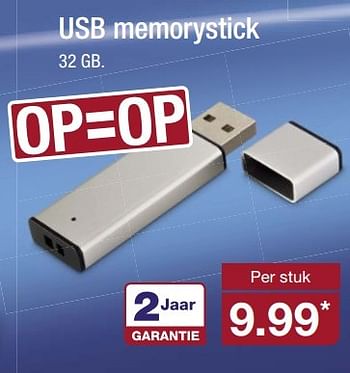 Aanbiedingen Usb memorystick - Huismerk - Aldi - Geldig van 03/04/2017 tot 08/04/2017 bij Aldi