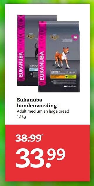 Aanbiedingen Eukanuba hondenvoeding - Eukanuba - Geldig van 03/04/2017 tot 16/04/2017 bij Pets Place