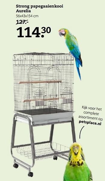Aanbiedingen Strong papegaaienkooi aurelia - Strong - Geldig van 03/04/2017 tot 16/04/2017 bij Pets Place