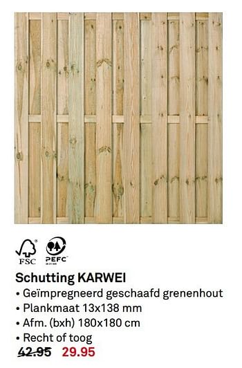 Aanbiedingen Schutting karwei - Huismerk Karwei - Geldig van 03/04/2017 tot 09/04/2017 bij Karwei