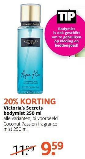 Aanbiedingen Coconut passion fragrance mist - Victoria Secret - Geldig van 03/04/2017 tot 09/04/2017 bij Etos