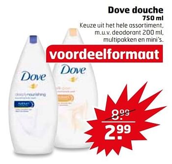 Aanbiedingen Dove douche - Dove - Geldig van 04/04/2017 tot 09/04/2017 bij Trekpleister