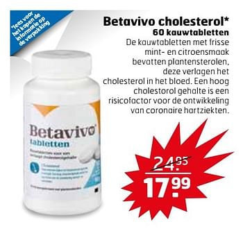 Aanbiedingen Betavivo cholesterol - Betavivo - Geldig van 04/04/2017 tot 09/04/2017 bij Trekpleister