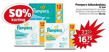 Aanbiedingen Pampers billendoekjes - Pampers - Geldig van 04/04/2017 tot 09/04/2017 bij Trekpleister