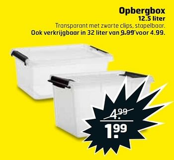 Aanbiedingen Opbergbox - Huismerk - Trekpleister - Geldig van 04/04/2017 tot 09/04/2017 bij Trekpleister