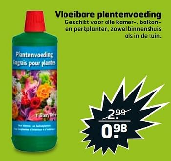 Aanbiedingen Vloeibare plantenvoeding - Huismerk - Trekpleister - Geldig van 04/04/2017 tot 09/04/2017 bij Trekpleister
