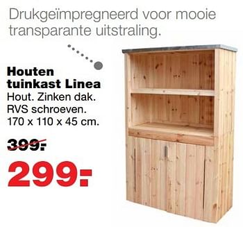 Aanbiedingen Houten tuinkast linea - Huismerk - Praxis - Geldig van 03/04/2017 tot 09/04/2017 bij Praxis