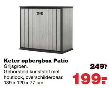 Aanbiedingen Keter opbergbox patio - Keter - Geldig van 03/04/2017 tot 09/04/2017 bij Praxis
