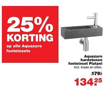 Aanbiedingen Aquazuro hardstenen fonteinset platani - Aquazuro - Geldig van 03/04/2017 tot 09/04/2017 bij Praxis