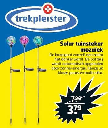 Aanbiedingen Solar tuinsteker mozaïek - Huismerk - Trekpleister - Geldig van 04/04/2017 tot 09/04/2017 bij Trekpleister