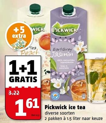 Aanbiedingen Pickwick ice tea - Pickwick - Geldig van 04/04/2017 tot 09/04/2017 bij Poiesz