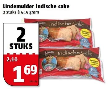 Aanbiedingen Lindemulder indische cake - Huismerk Poiesz - Geldig van 04/04/2017 tot 09/04/2017 bij Poiesz