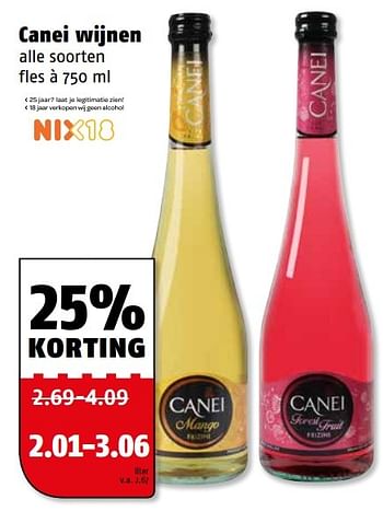 Aanbiedingen Canei wijnen - Witte wijnen - Geldig van 04/04/2017 tot 09/04/2017 bij Poiesz