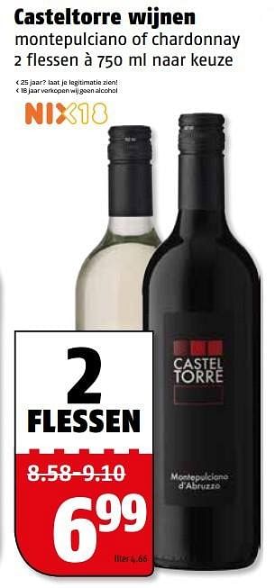 Aanbiedingen Casteltorre wijnen - Rode wijnen - Geldig van 04/04/2017 tot 09/04/2017 bij Poiesz