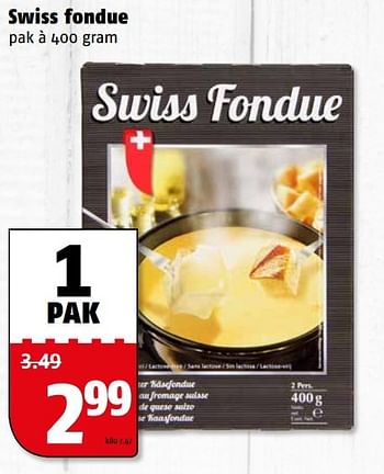 Aanbiedingen Swiss fondue - Swiss - Geldig van 04/04/2017 tot 09/04/2017 bij Poiesz