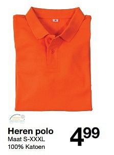 Aanbiedingen Heren polo - Huismerk - Zeeman  - Geldig van 08/04/2017 tot 14/04/2017 bij Zeeman